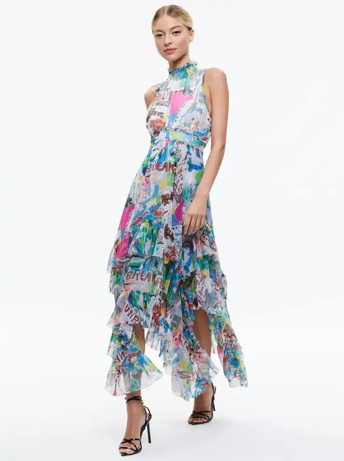 A+O X BASQUIAT EVELYN MAXI DRESS